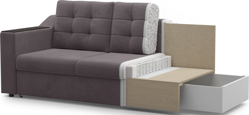 Диван прямой трехместный Невада, модель 020, Omega 32 (темно-серый)