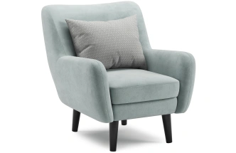 Кресло для отдыха Дакота, Beverly Light Blue (ментоловый), Marcello-5 1327 A1 Colour 19