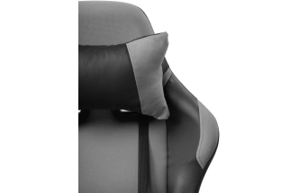 Игровое кресло Tesor, с подставкой для ног, черный / серый