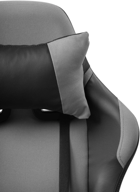 Игровое кресло Tesor, с подставкой для ног, черный / серый