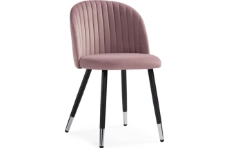 Стул мягкий Gabi, светло-фиолетовый / черный с серебром