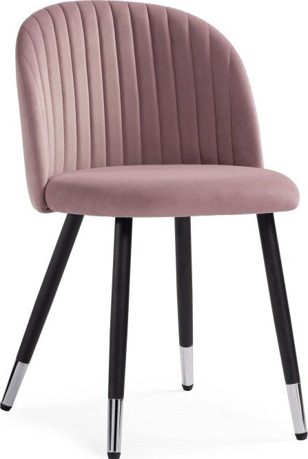 Стул мягкий Gabi, светло-фиолетовый / черный с серебром