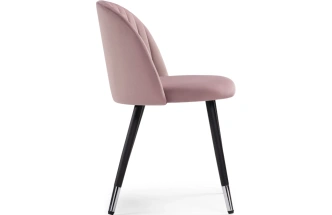 Стул мягкий Gabi, светло-фиолетовый / черный с серебром