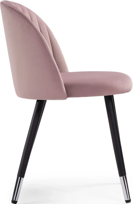 Стул мягкий Gabi, светло-фиолетовый / черный с серебром