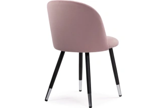 Стул мягкий Gabi, светло-фиолетовый / черный с серебром
