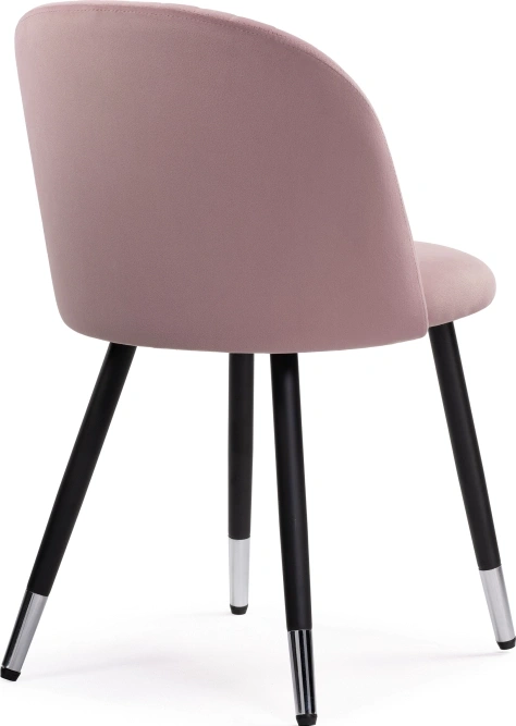 Стул мягкий Gabi, светло-фиолетовый / черный с серебром
