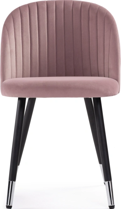 Стул мягкий Gabi, светло-фиолетовый / черный с серебром
