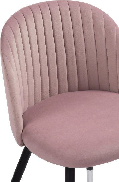 Стул мягкий Gabi, светло-фиолетовый / черный с серебром