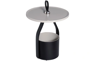 Журнальный стол 58DB-ET17040, 45x45x63, МДФ, светло-серый / черный