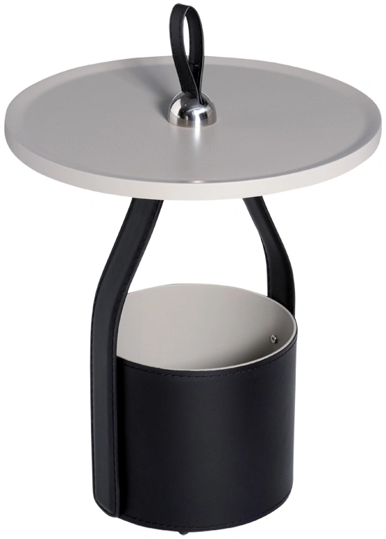 Журнальный стол 58DB-ET17040, 45x45x63, МДФ, светло-серый / черный