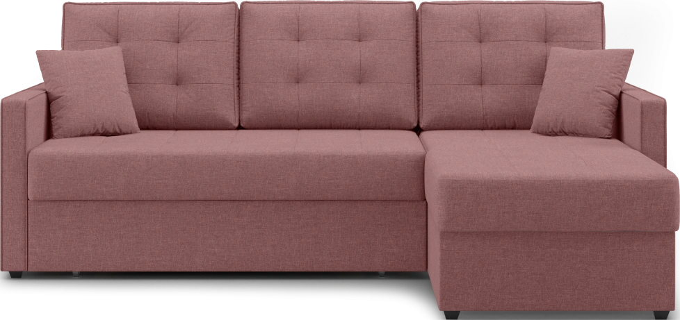 Диван угловой Фишер 2, модель 114, Savana Dimrose (бледно-розовый)