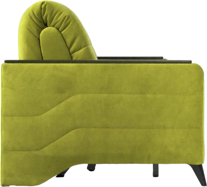 Диван прямой Нельсон 155, ткань Newtone yellow, декор Венге