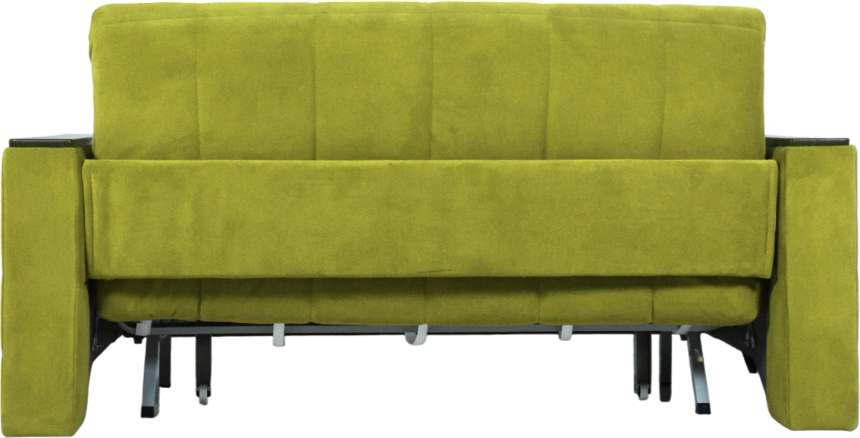 Диван прямой Нельсон 155, ткань Newtone yellow, декор Венге