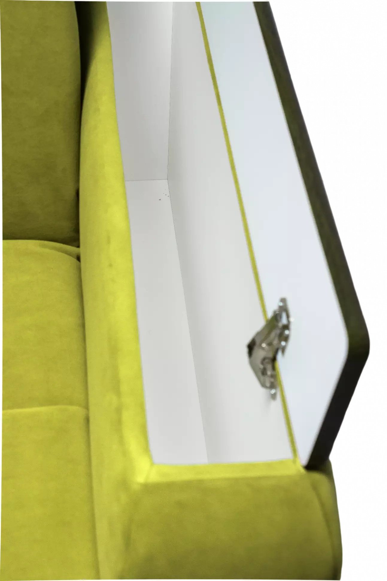 Диван прямой Нельсон 155, ткань Newtone yellow, декор Венге