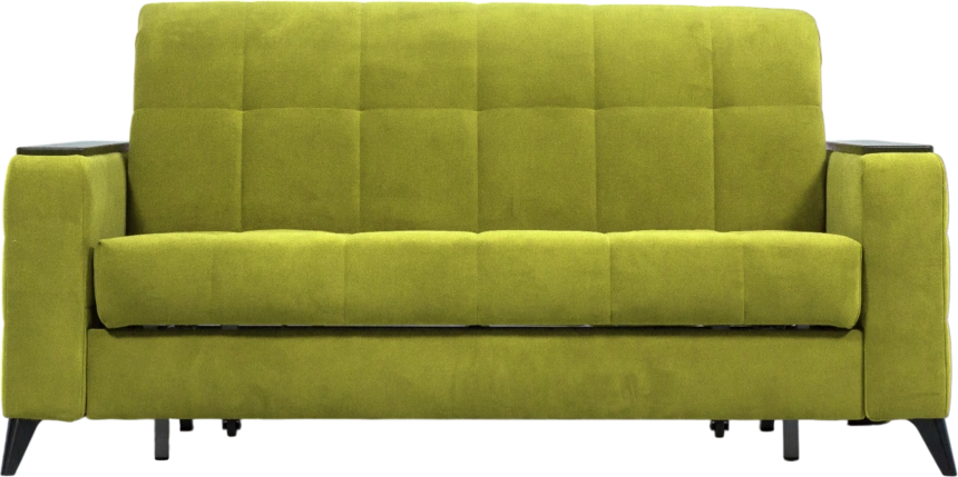 Диван прямой Нельсон 155, ткань Newtone yellow, декор Венге