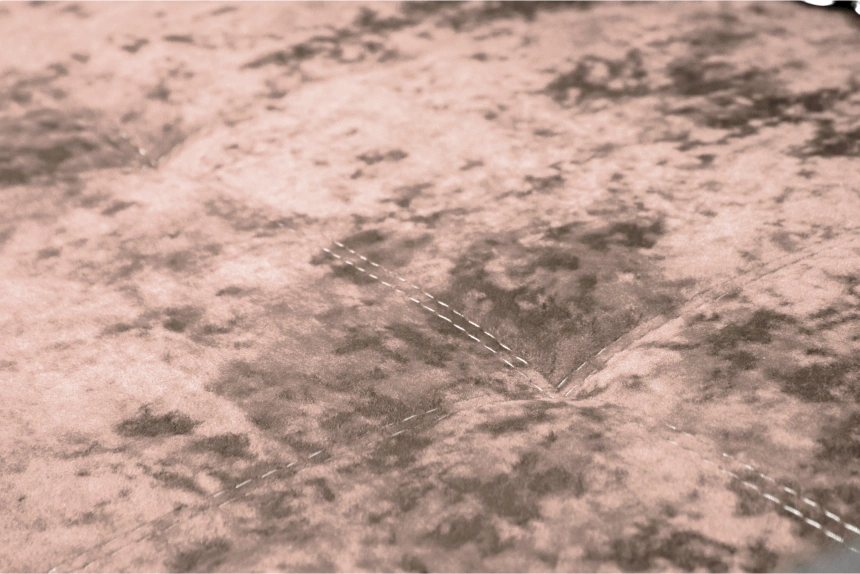 Диван прямой Атлант 2, ткань Kioto rose, декор венге