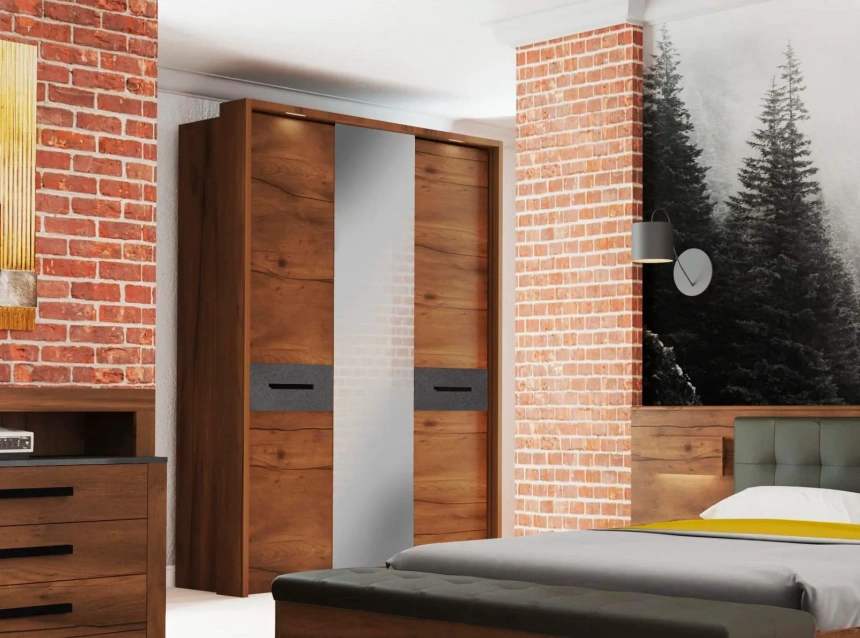 Спальный гарнитур Глазго, композиция #3, металл бруклин / таксония