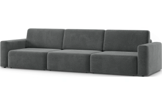 Диван прямой трехместный Дарио, модель 144, OVIS 86 (графитовый)