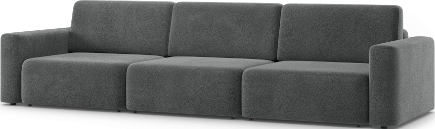 Диван прямой трехместный Дарио, модель 144, OVIS 86 (графитовый)