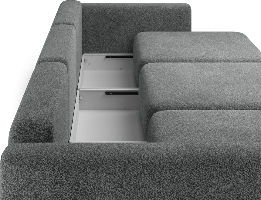 Диван прямой трехместный Дарио, модель 144, OVIS 86 (графитовый)