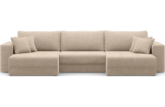 Диван П-образный трехместный Конте, модель 036, Danco 290 (коричневый)