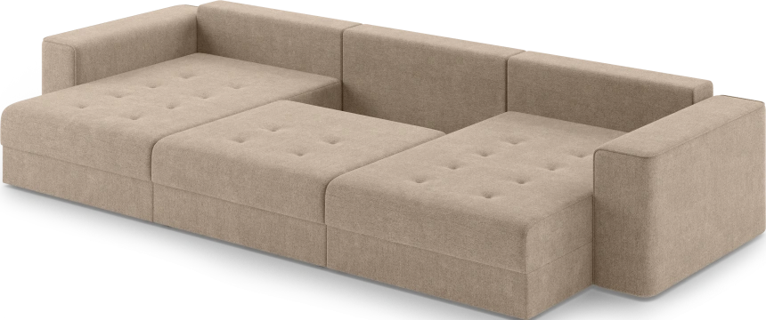 Диван П-образный трехместный Конте, модель 036, Danco 290 (коричневый)