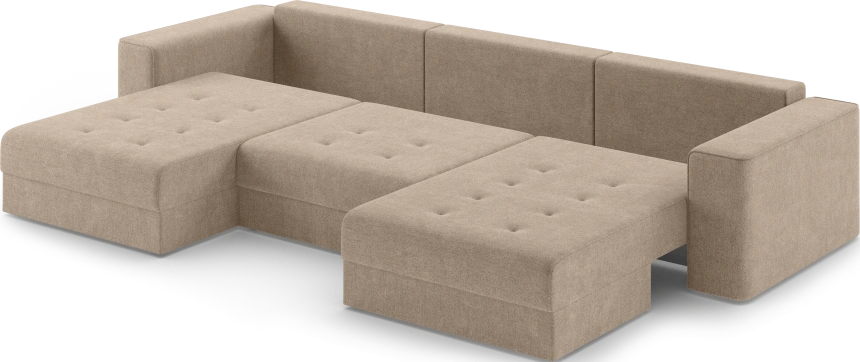 Диван П-образный трехместный Конте, модель 036, Danco 290 (коричневый)