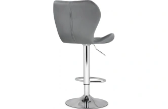 Барный стул Porch, с подножкой, серый / хром