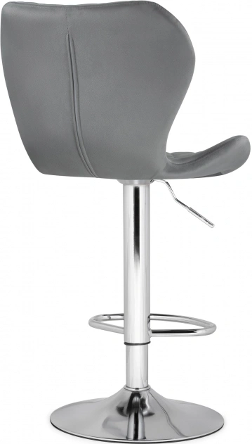 Барный стул Porch, с подножкой, серый / хром