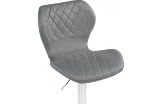 Барный стул Porch, с подножкой, серый / хром