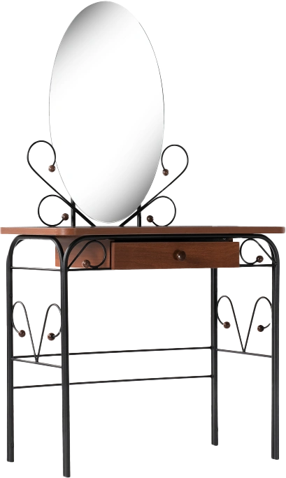 Туалетный столик Клео 3, черный / орех
