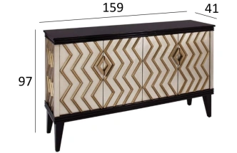 Комод ART-1973-S , с полками 