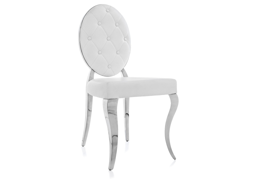 Стул Odda, на металлокаркасе, белый