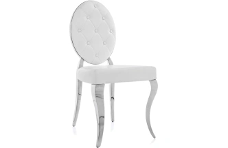 Стул Odda, на металлокаркасе, белый / хром