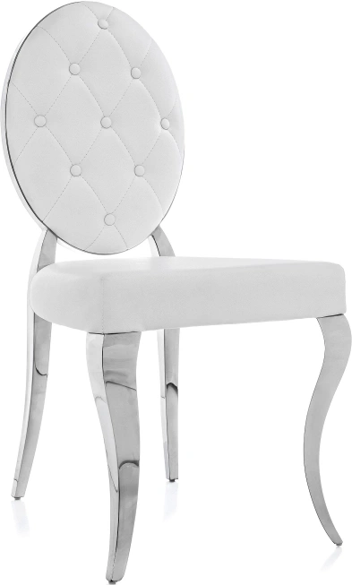 Стул Odda, на металлокаркасе, белый / хром