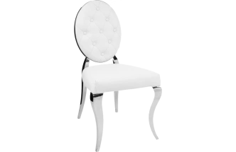 Стул Odda, на металлокаркасе, белый / хром