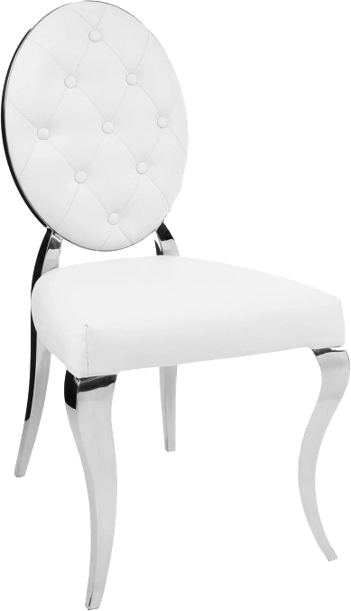 Стул Odda, на металлокаркасе, белый / хром