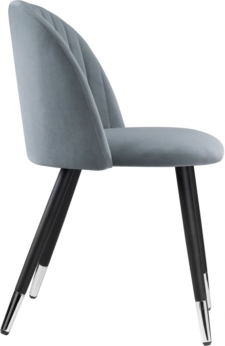 Стул мягкий Gabi, серый / черный с серебром