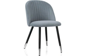 Стул мягкий Gabi, серый / черный с серебром