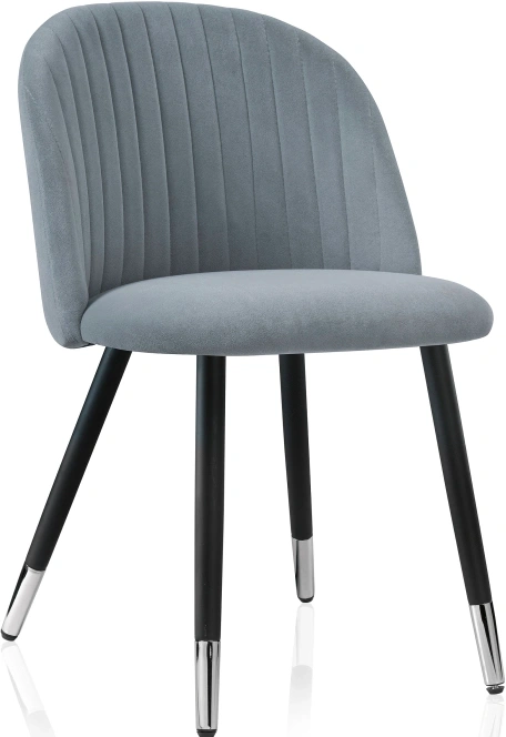 Стул мягкий Gabi, серый / черный с серебром