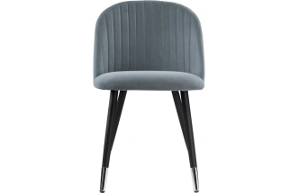 Стул мягкий Gabi, серый / черный с серебром