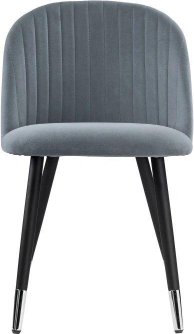 Стул мягкий Gabi, серый / черный с серебром