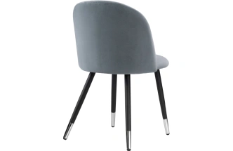 Стул мягкий Gabi, серый / черный с серебром