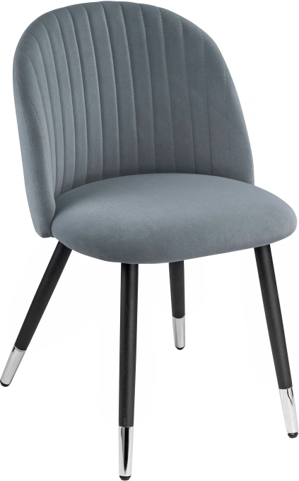 Стул мягкий Gabi, серый / черный с серебром