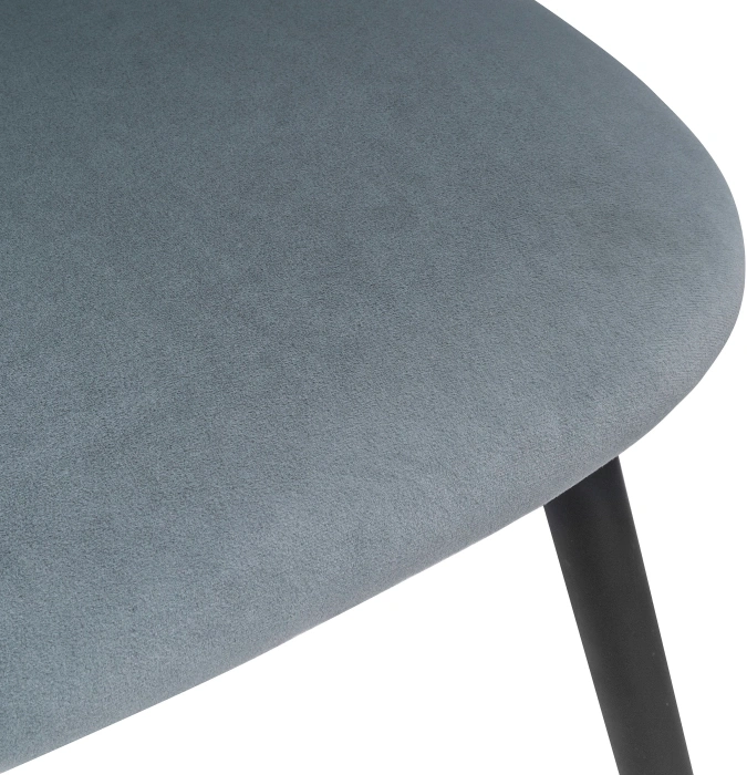 Стул мягкий Gabi, серый / черный с серебром