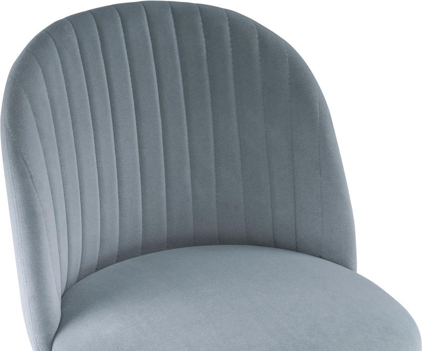 Стул мягкий Gabi, серый / черный с серебром