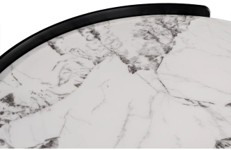 Журнальный стол Cadiz, 60x60x48, МДФ, белый мрамор / золото 