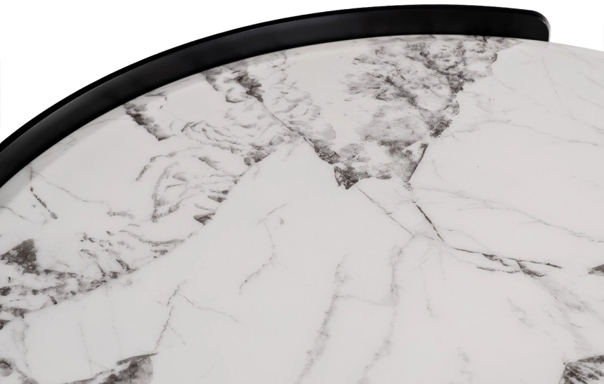 Журнальный стол Cadiz, 60x60x48, МДФ, белый мрамор / золото 