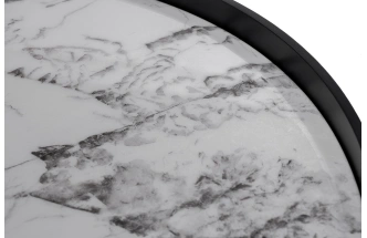 Журнальный стол Cadiz, 60x60x48, МДФ, белый мрамор / золото 