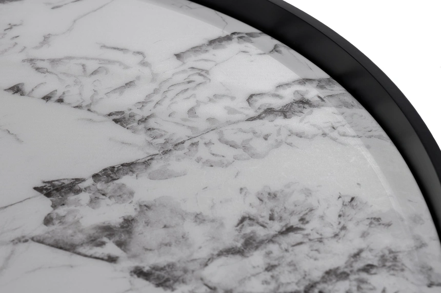 Журнальный стол Cadiz, 60x60x48, МДФ, белый мрамор / золото 